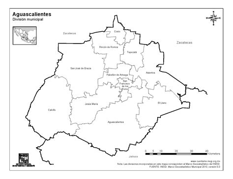 Mapa De Aguascalientes Mapa Físico Geográfico Político Turístico Y