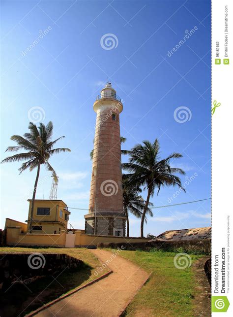 Lighthouse In Fort Gale At Sri Lanka Seascape Stock Photo Image Of