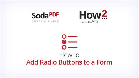 How To Add Radio Buttons To A Form Youtube