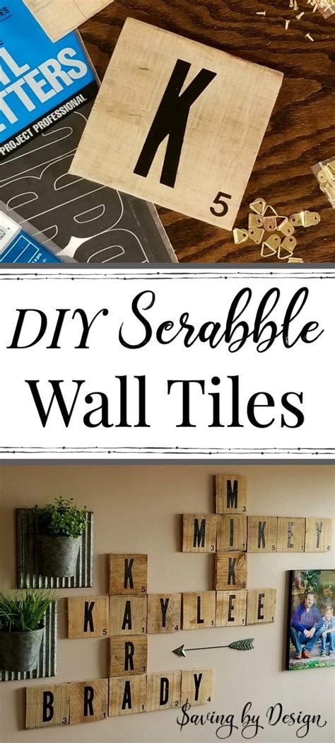 Diy Scrabble Wall Tiles Rustic Wood Wall Decor For Your Home With