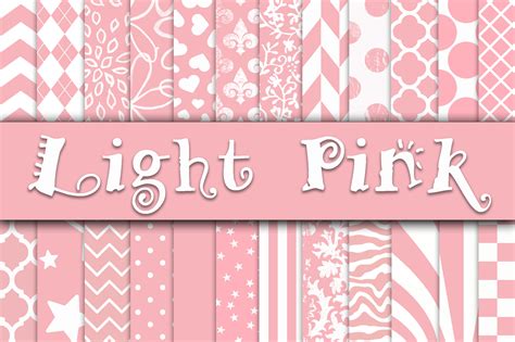 Light Pink Patterns Digital Paper Graphic By Oldmarketdesigns