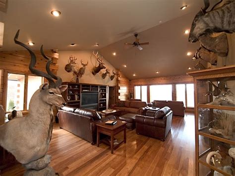 Hunting Room Log Cabin Living Trophy Rooms