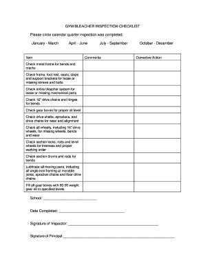 Gym Inspection Checklist Form Fill Out And Sign Printable PDF Template SignNow