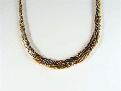 Sold Outstanding Italian 18k Solid Gold Necklace Stamped And Signed