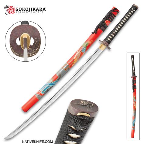 Sokojikara Soul Crane Handmade Katana Samurai Sword Hand Forged Clay
