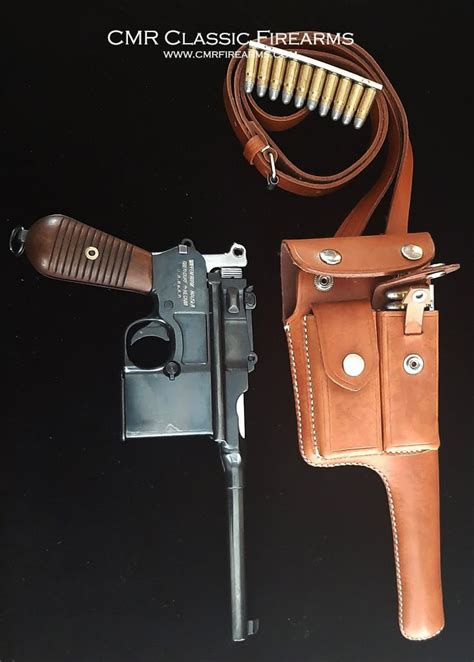 Cmr Classic Firearms Mauser C96 Broomhandle 20 Round Leather Holster