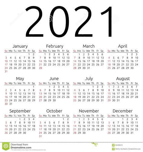 Mahalaya amavasya in 2021 is on october 6. Vector Calendar 2021, Sunday Stock Vector - Image: 62409210
