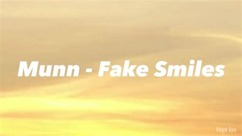 Munn Fake Smiles Lyrics Youtube