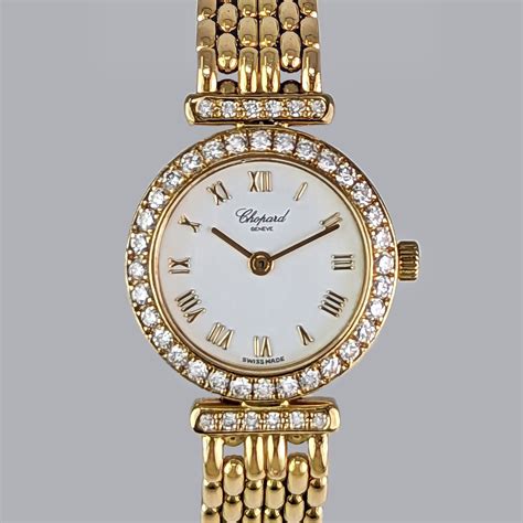 Chopard Gold Vintage Watch Diamond Bezel 18ct Quartz Ladies