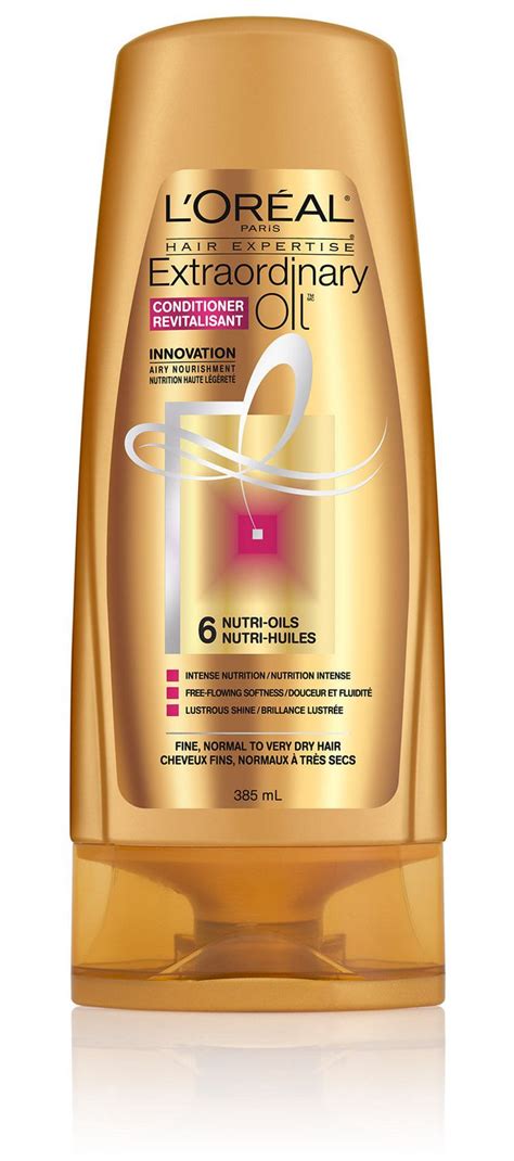 Infused with argan oil, the treatment leaves hair that is sumptuously soft, lightweight, and brilliantly shiny in just one wash*. L'Oréal Paris Hair Expertise 6 Nutri Oils Extraordinary ...