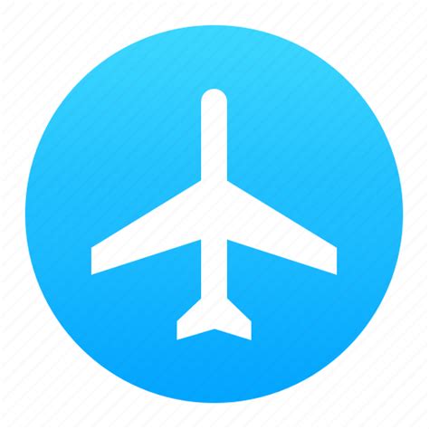 Aeroplane Aircraft Airplane Blue Flight Fly Plane Icon