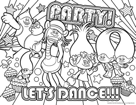 In addition, the kid is carried away and does not bother his mother while she does her business. Free Printable Trolls Coloring Pages | Free Printable ...