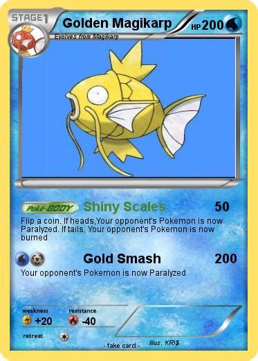 Pokémon Golden Magikarp 20 20 Shiny Scales My Pokemon Card