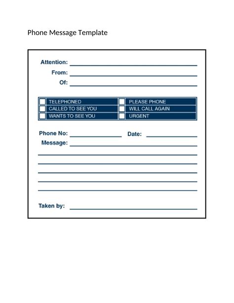 Free Printable Voicemail Greetings And Phone Message Templates With Tips