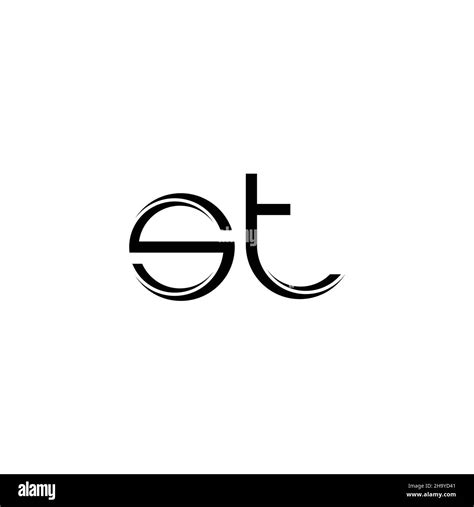 Monograma Con Logotipo St Con Plantilla De Diseño Moderno Redondeada