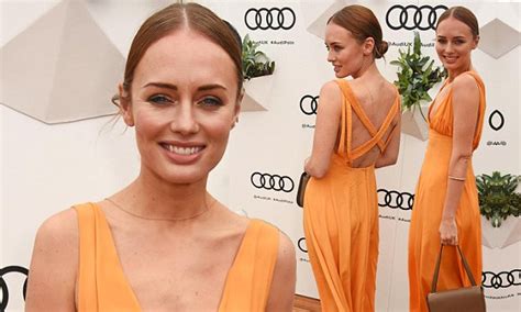 Laura Haddock Takes The Plunge In Dramatic Dress In Ascot Daily Mail Online