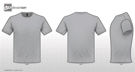 Gray T Shirt Template Free