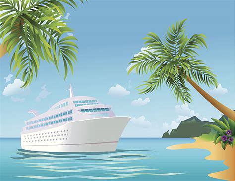Royalty Free Cruise Ship Caribbean Clip Art Vector Images