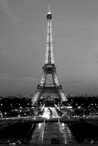 Eiffel Tower By Night Black And White Photos Black And