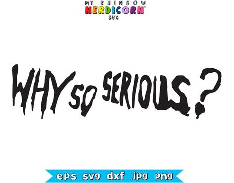 Joker Why So Serious Svg Superhero Quote Svg Dxf Eps Png Files Printable Digital Clip Art