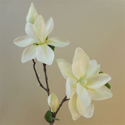 artificial magnolias branch cream artificial flowers