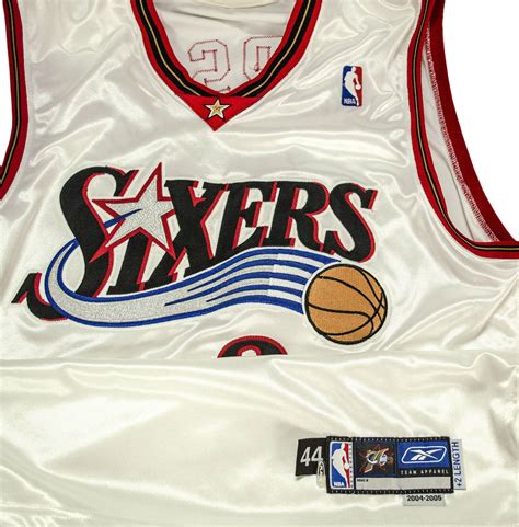 Lot Detail 2004 05 Allen Iverson Game Worn And Signed Philadelphia
