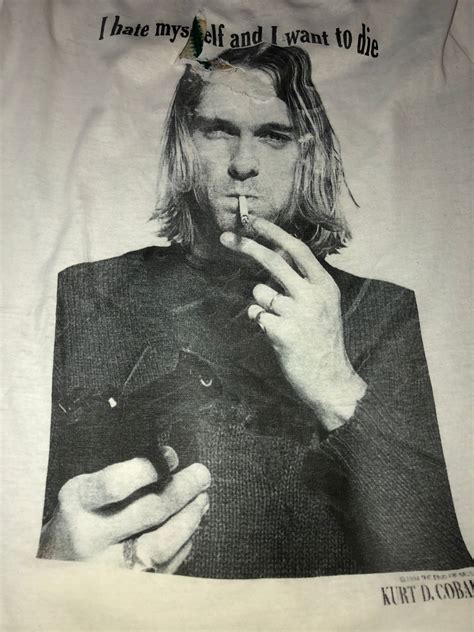 Super Rarevintage Kurt Cobain Original Nice Distressed Shirt Etsy
