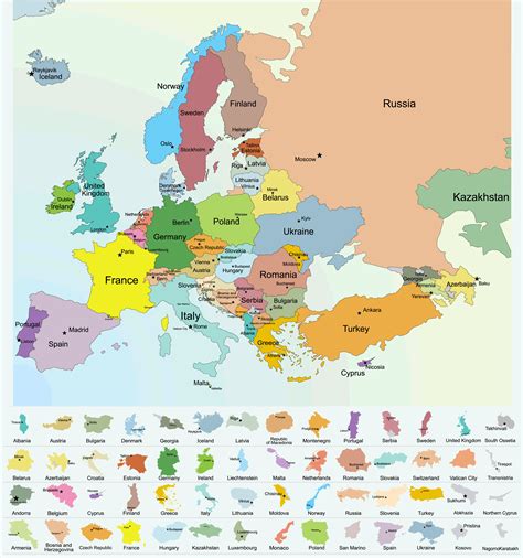 Europe Countries And Capitals Map United States Map