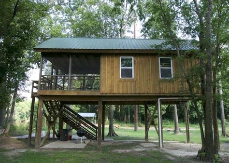 They come in various sizes and shapes, with. $8,000 Riverfront Cabin | House on stilts, Wooden house ...