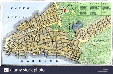 Map Of New York City In 1767 Stock Photo 18523586 Alamy
