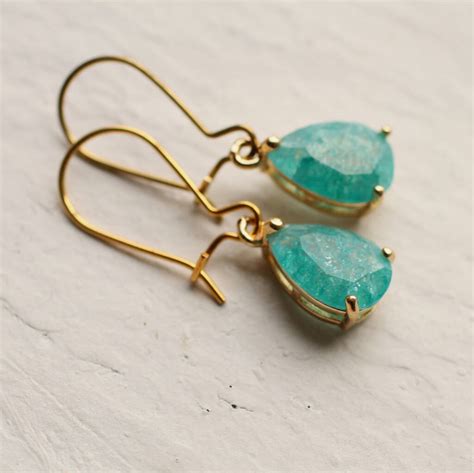Turquoise Gemstone Earrings By Silk Purse Sow S Ear