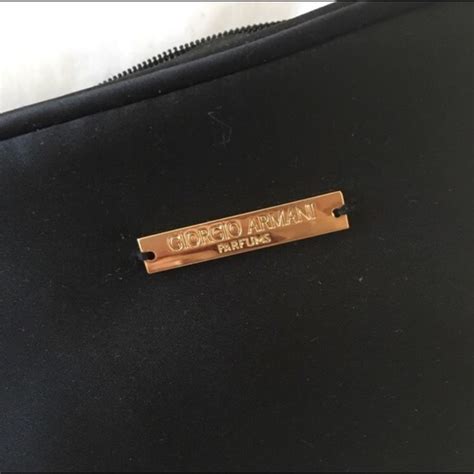 Giorgio Armani Bags Black Giorgio Armani Makeup Bag With Gold Logo