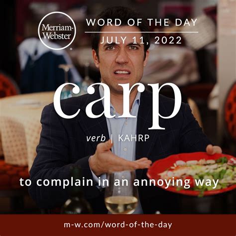 Word Of The Day Carp In 2022 Word Of The Day Words Norse Words