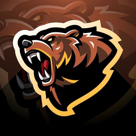 Premium Vector Bear Head Mascot Logo Design