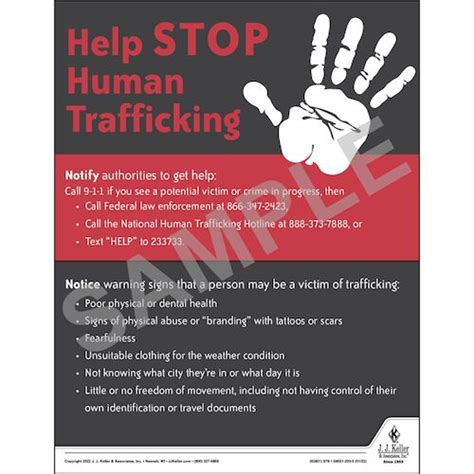 Help Stop Human Trafficking Transportation Safety Poster