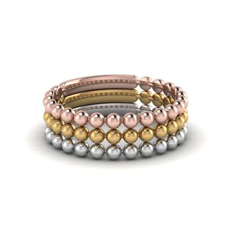 Our birthstone rings collection is special and trendy! Tri Color 3 Ring Stackable Diamond Anniversary Gifts Band ...