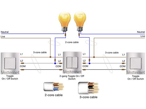 2 Gang 1 Way Switch Wiring Diagram Conature