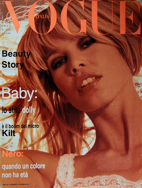 Vogueitafeb94 Claudia Schiffer Vogue Italia Vogue Covers