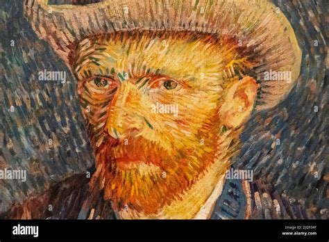 Vincent Van Gogh Self Portrait With Grey Felt Hat In Paris Dated