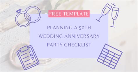 Planning A 50th Wedding Anniversary Party Checklist 2024 Free Template