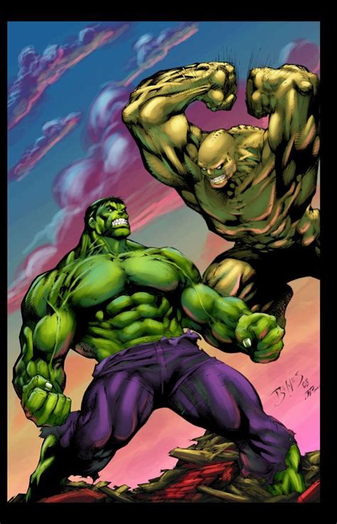 Hulk Fan Art Hulk Vs Abomination By Ed Benes Hulk Marvel