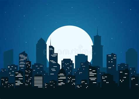 Night City Vector Illustration Stock Vector Illustration Of Backdrop