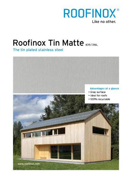 Roofinox Tin Matte Terne Coated Metal Solutions Limited Nbs Source