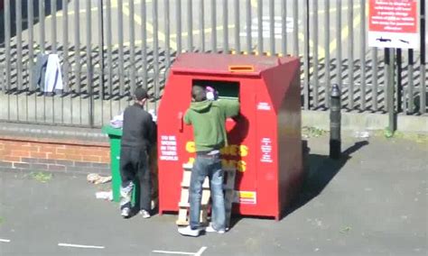 2 Men Caught Stealing Donated Clothes From Charity Bin Daily Mail Online