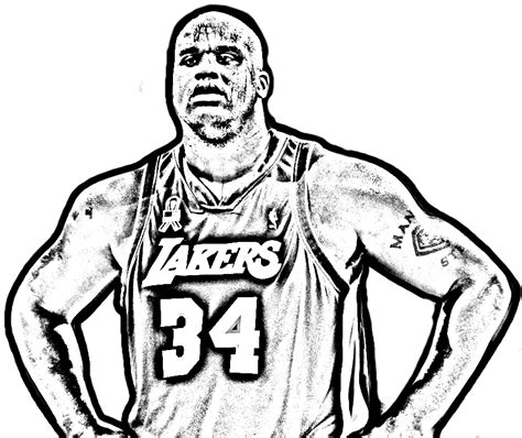 Shaquille O Neal Coloring Page Free Printable Colorin