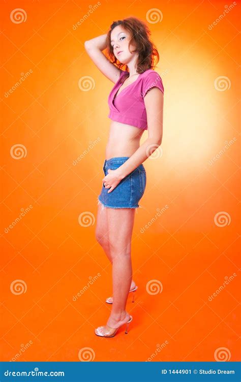 Flirty Teen Girl Stock Image Image Of Redhead Attractive 1444901