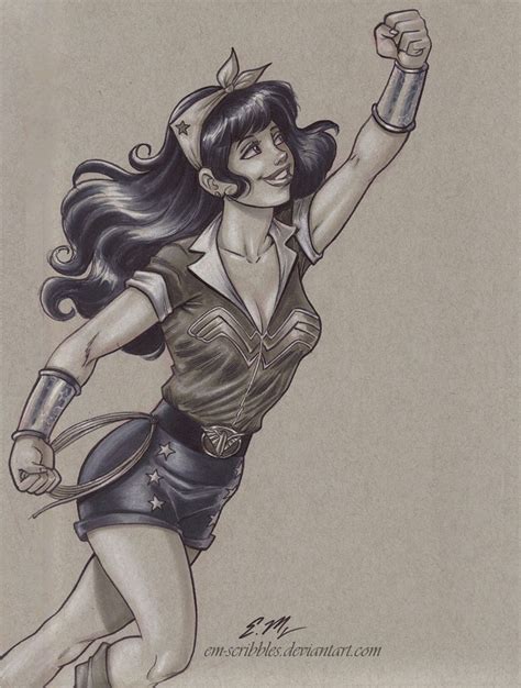 Bombshell Wonder Woman Commission By Em Scribbles On Deviantart