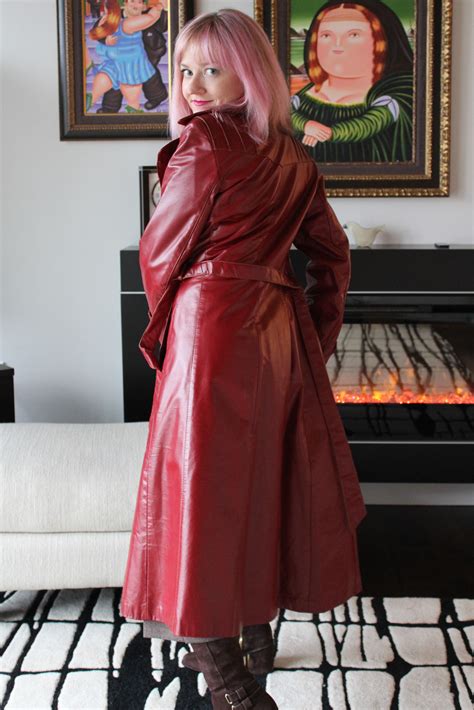New Adventures in a Red Leather Trench Coat - Petite Over 40