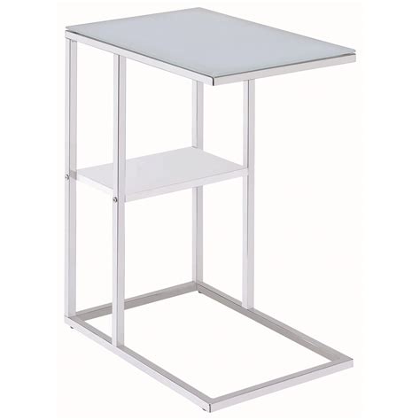 Coaster Accent Tables Contemporary Snack Table With Glass Top A1
