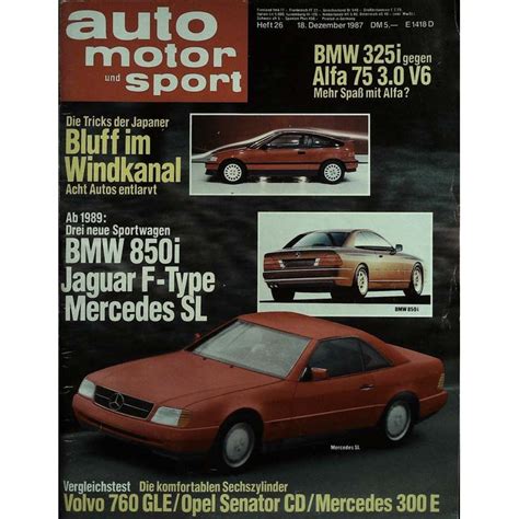Auto Motor Sport Heft 26 18 Dezember 1987 Windkanal Zeitschrift